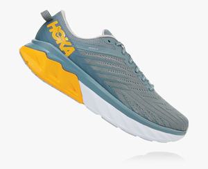Hoka One One Men's Arahi 4 Stability Running Shoes Grey/Yellow Canada Store [LJITB-3692]